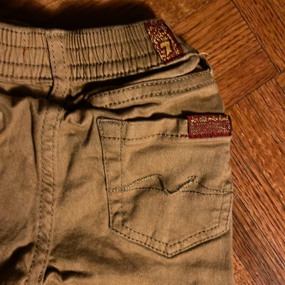 7 for mankind  12 month cuffed pant tan color - Picture 4 of 4